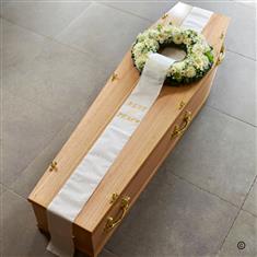 Wreath with Rest in Peace Ribbon